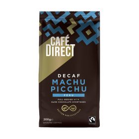 Cafedirect Fair Trade Machu Picchu Decaffeinated Roast & Ground Coffee  200g x6