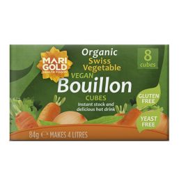 Marigold ORG GF Yeast Free Vegetable Vegan Bouillon Cubes Green 8 x12