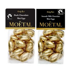 MOETAL Fair Trade Milk & Dark MIXED Eggs x6