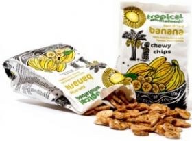 Tropical Wholefoods Fairtrade Organic Chewy Banana Chips 14x150g