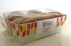 Wish4 Fairtrade Ginger Biscuits 220g x12