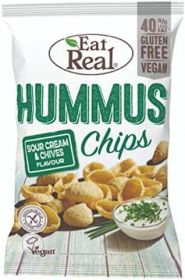 Eat Real Hummus Chips Sour Cream & Chive 18 x 45g