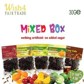 Wish4 Fairtraded MIXED Natural Flavoured Rasins 30g x1