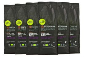 Equal Exchange ORG Dark City Roast Coffee Beans 1kg x6