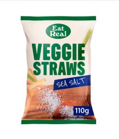 Eat Real Veggie Straws Sea Salt 110g x10