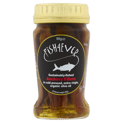 Fish 4 Ever Anchovy Fillets in Organic E.V. Olive Oil 95g x12