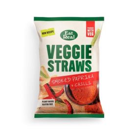 Eat Real Veggie Straws Smoked Paprika & Chilli 110g x10