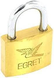 Egret Brass padlock cyl action 20mm (3 keys) x1