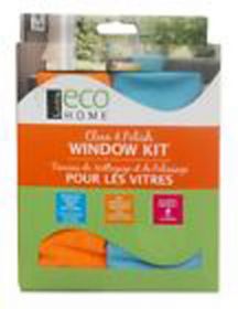 ** Eco Home Microfibre Clean & Polish Window Kit x6