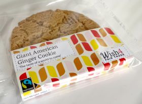 Wish4 Fairtrade Giant American Ginger Cookies 14 x 60g 