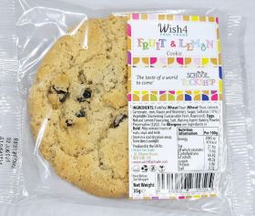 Wish4 Fairtrade Tuckshop Fruit and Lemon Cookie 35g x24