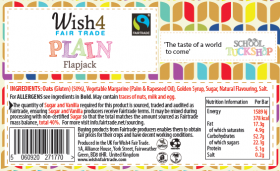 Wish4 Fairtrade Tuckshop Plain Flapjack 50g x24