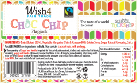 Wish4 Fairtrade Tuckshop Choc Chip Flapjack 60g x24